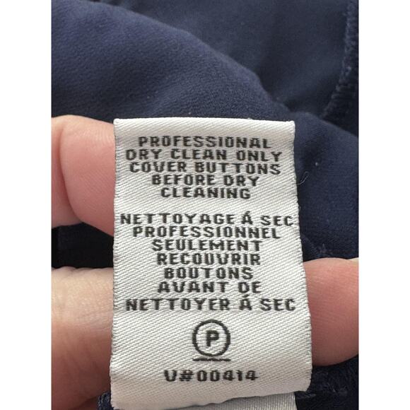 Diane von Furstenberg Jumpsuit Womens 2 Navy Sandra Tie Belt Wide Leg Pockets - Picture 10 of 15